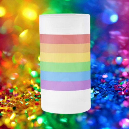 Frosted Pride: Regenboogvlag Matglas Bierpul