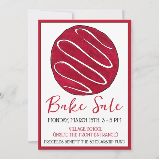Frosted Red Velvet Cookie Swap Baking Bake Sale Kaart (Voorkant)