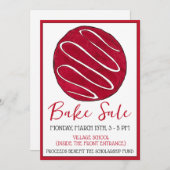 Frosted Red Velvet Cookie Swap Baking Bake Sale Kaart (Voorkant / Achterkant)
