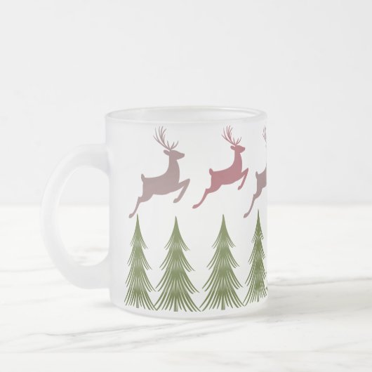 Frosted Reindeer en Pine Tree Christmas Mok (Links)