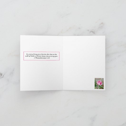 Frosted Roos Blanco kaart (Binnen)