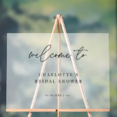 Frosted Script Wedding Vrijgezellenfeest Welkom Acryl Bord (Neutraal)