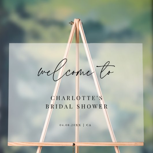 Frosted Script Wedding Vrijgezellenfeest Welkom Acryl Bord