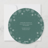 Frosted Season Custom Color Business Vakantie Kaar Feestdagenkaart (Achterkant)