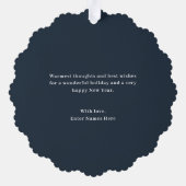 Frosted Season Foto Ornament Kaart (Achterkant)