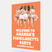 Frosted Sinaasappel Acryl Bachelorette Welkom Teke Acryl Bord (Hoek)