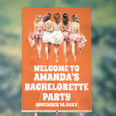 Frosted Sinaasappel Acryl Bachelorette Welkom Teke Bord (Neutraal)