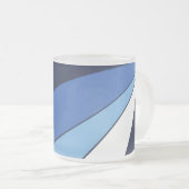 Frosted small glass mug with flag of Columbia Matglas Koffiemok (Voorkant rechts)