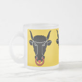 Frosted small glass mug with flag of Uri, Swiss Matglas Koffiemok (Links)