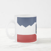 Frosted small glass mug with flag of Utah, USA Matglas Koffiemok (Links)