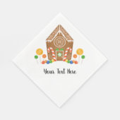 Frosted Snoep Gingerbread House Multicolor Vakanti Servet (Hoek)
