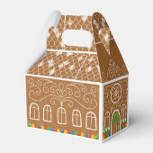Frosted Snoep Holiday Gingerbread House Bedankdoosjes (Achterkant)