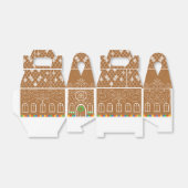 Frosted Snoep Holiday Gingerbread House Bedankdoosjes (Uitgevouwen)