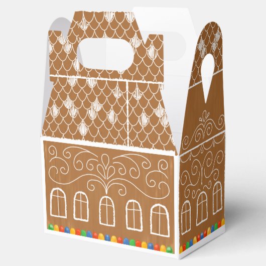 Frosted Snoep Holiday Gingerbread House Bedankdoosjes (Geopend)