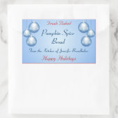 Frosted Snowflake Bulbs Holiday Food Vierkante Sticker (Tas)
