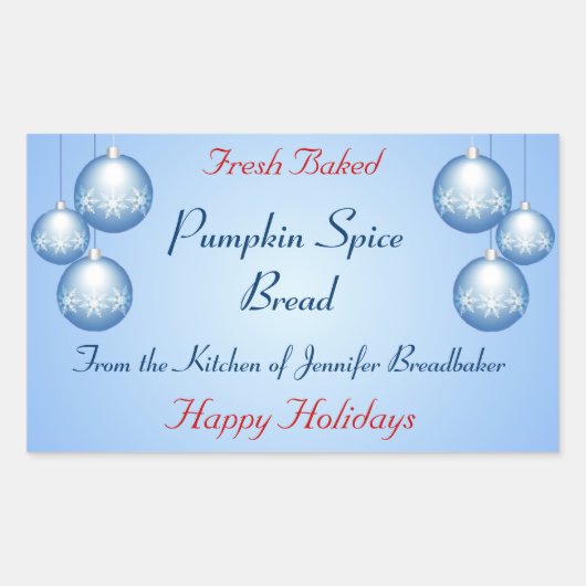 Frosted Snowflake Bulbs Holiday Food Vierkante Sticker (Voorkant)