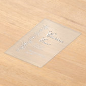 Frosted Snowflake Christmas Acrylic Invitation Acryl Uitnodigingen (Laagn)