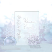 Frosted Snowflake Christmas Acrylic Invitation Acryl Uitnodigingen