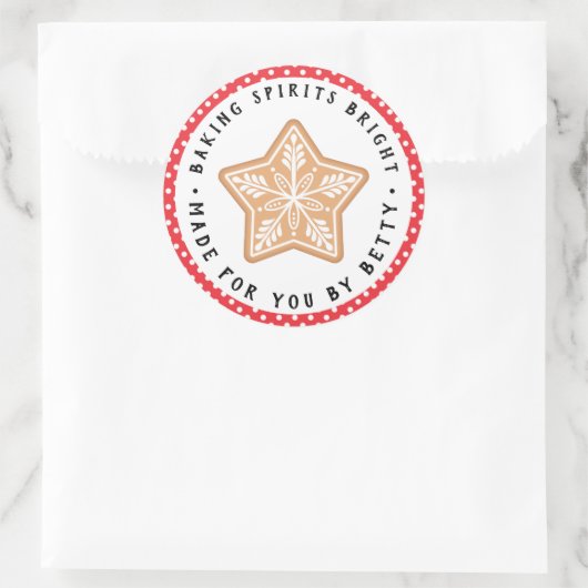 Frosted Snowflake Cookie | Baking Spirits Bright Ronde Sticker (Tas)