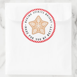 Frosted Snowflake Cookie Baking Spirits Bright Ronde Sticker