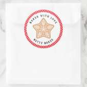 Frosted Snowflake Cookie | Gebakken met liefde Ronde Sticker (Tas)