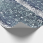 Frosted Snowflakes Winter Wonderland Holiday Cadeaupapier (Hoek)