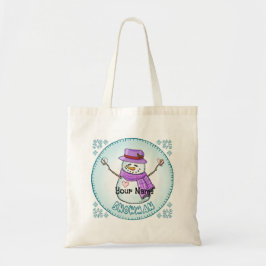Frosted Snowman-Canvas tas
