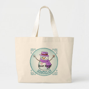 Frosted Snowman-Canvas tas