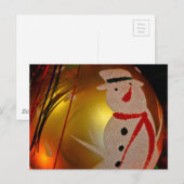 Frosted Snowman Ornament Briefkaart (Voorkant / Achterkant)