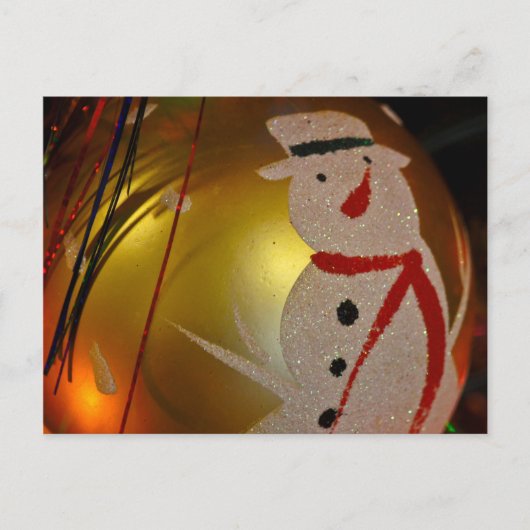 Frosted Snowman Ornament Briefkaart (Voorkant)