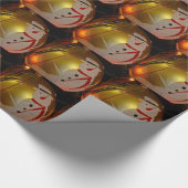 Frosted Snowman Ornament Cadeaupapier (Hoek)