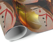 Frosted Snowman Ornament Cadeaupapier (Rol Hoek)