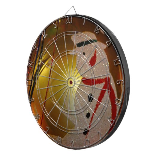 Frosted Snowman Ornament Dartbord (Voorkant Rechts)