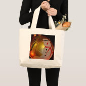 Frosted Snowman Ornament Grote Tote Bag (Voorkant (product))