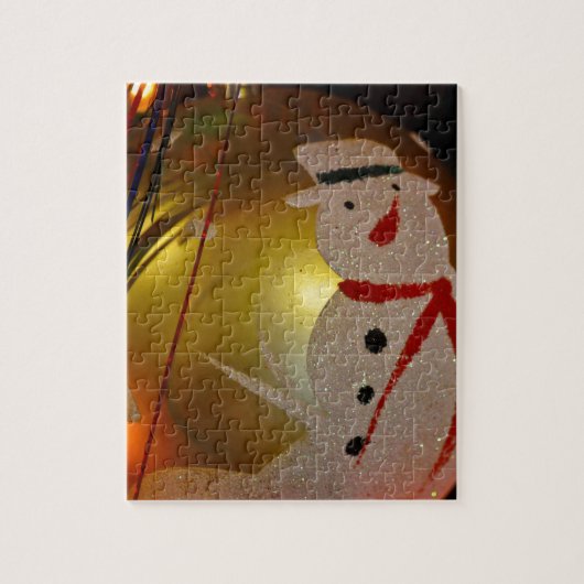 Frosted Snowman Ornament Legpuzzel (Verticaal)