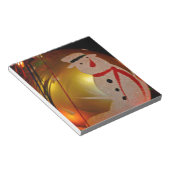 Frosted Snowman Ornament Notitieblok (Schuin)