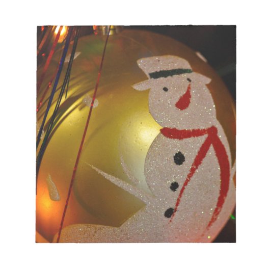 Frosted Snowman Ornament Notitieblok (Voorkant)