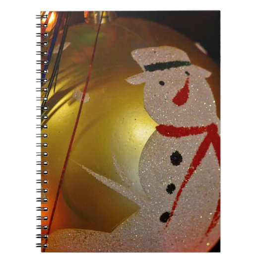 Frosted Snowman Ornament Notitieboek (Voorkant)