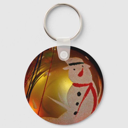 Frosted Snowman Ornament Sleutelhanger (Voorkant)