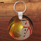 Frosted Snowman Ornament Sleutelhanger (Voorkant)