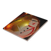 Frosted Snowman Ornament Tegeltje (Zijkant)