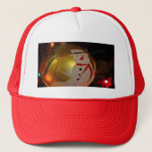 Frosted Snowman Ornament Trucker Pet (Voorkant)