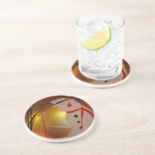 Frosted Snowman Ornament Zandsteen Onderzetter (Zijkant)