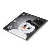Frosted Snowman Tegeltje (Zijkant)
