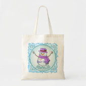 Frosted Snowman Tote Bag (Voorkant)