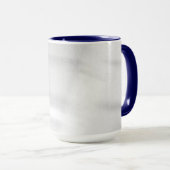 Frosted Snowy Effect Dark Blue Mok (Voorkant rechts)