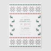 Frosted Spruce Ugly Sweater Christmas Party Vellum Uitnodigingen (Voorkant)