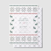 Frosted Spruce Ugly Sweater Christmas Party Vellum Uitnodigingen (Offset (Uitnodiging))