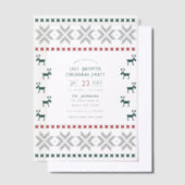 Frosted Spruce Ugly Sweater Christmas Party Vellum Uitnodigingen (Offset)