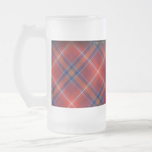 Frosted Stein - Red Lichtie Tartan -  Matglas Bierpul (Links)